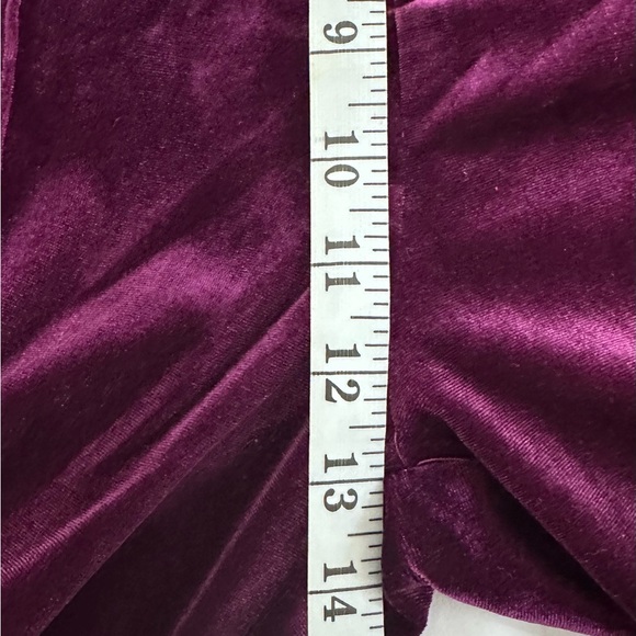 StyleWe Velvet Urban Wideleg High Waisted Trousers size M Purple Retro Chic - Picture 9 of 14